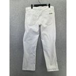 BCBGMAXAZRIA  Women's  Cropped Pants Solid White Distressed Size 31 Photo 1