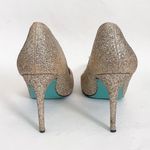 Marc Defang Gold Glitter Stiletto Heel Pumps Size 9.5 Photo 2