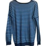 Vince  Sweater Womens Large Cashmere Striped Boat Neck Long Sleeve Blue Navy Photo 2