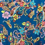 Cable & Gauge Womens Top Multicolor Paisley Boat Neck Split 3/4 Sleeve Sz XL Photo 4