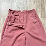 ZARA Women's High Waisted Pleated Ankle Trousers in Rose Pink Size S Photo 9