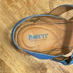 Born Maldives Leather Wedge Sandals NIB | So cute and comfy! Blue Size 9 Photo 8