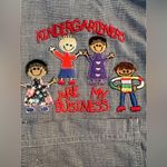 Vintage BAW Athletic Wear XL Embroidered Teacher Kindergartner Long Sleeve Shirt Blue Photo 7