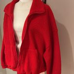 Old Navy  Red Fleece Zip-Up Jacket Size XL Photo 2