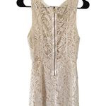 Alice + Olivia Ivory Lace Mini Dress Photo 5
