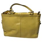 Coach Ashley Yellow Patent Leather Satchel Bag Photo 1