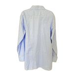 Proper Cloth Check Long Sleeve Button Down Shirt Classic Tailored Menswear Sz 17 Blue Photo 2