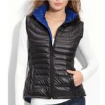 Bernardo  Goose Down Black Blue Puffer Vest Size Small Photo 0