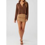 With Jean WITH JÉAN Miles Mini Skirt, Cher, XS Photo 2