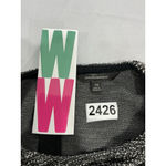 Banana Republic Womans Bananna Republic XS Black Short Sleeve Tweed Shirt Pullover Photo 2