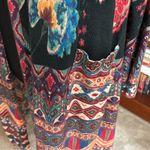 Johnny Was Floral Multicolor Patterned Long Sleeve Hooded Pocket Duster Sweater Photo 3