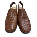 Hunt Club  Audrey Brown Woven Leather Slingback Heels Photo 1