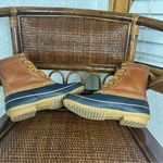 G.H Bass Eastport Leather Duckbill Lace Up Boots Size 7 Blue Photo 7