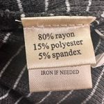 Dylan  tie front stripped long sleeve shirt grey white size L NWT Photo 9