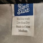 Rip Skirt Black and Gray Floral Print Mini Skirt with Wrap Styling Size Medium Photo 4