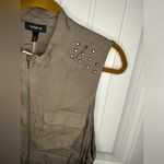 Torrid  Military Vest Studded Mushroom Gray Photo 4
