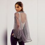 Free People NWT Shimmer Stripe Kimono Color: Silver Size All Photo 1