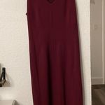 MM.LaFleur Dress size 10 Women Burgundy Wine Sheath Sleeveless V Neck Photo 4
