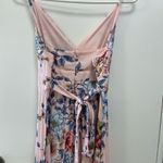 Thirty thirty pink floral pleated pink & blue dress party flowy size large Photo 5