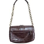 Revolve Vintage Y2K Shoulder Bag Vegan Crocodile Skin Chain Strap Brown Photo 1