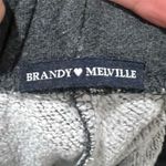 Brandy Melville  Women's Dark Grey Sweatpants Elastic Waist Cuffed Ankles Photo 7