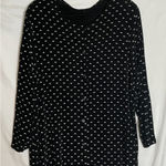 Vintage Vikki Vi Womens 2X‎ Black Geometric Button Cardigan Tunic Long Sleeve Size XXL Photo 0