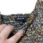 Madewell  Lucie 100% Cotton Smocked Floral Boho Balloon Sleeve Peplum Top size 14 Photo 5