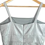 David's Bridal Elegant Silver Tiered Ruffle Cocktail Dress 14 Mother of Bride Photo 7