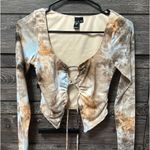 Windsor Long Sleeve Mesh Tie Top Photo 1