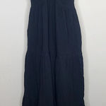 Anthropologie Charlie Holiday  Dress Womens Tiered Priscilla Maxi Black Boho SZ 2 Photo 0