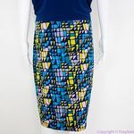 Leota NEW USA-made blue yellow dolman sleeve wrap dress, size 1L Photo 9