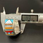 Vintage Native American Southwestern Sterling Multi Stone Inlay Cuff Bracelet Silver Photo 7