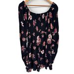 Nasty Gal  Floral Ruched Skater Dress Black Cutout size 6 Long Sleeves NWT Photo 10