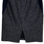Elie Tahari Knee Length Pencil Side Detail Tweed Skirt Back Slit 4 Grey Black Photo 5