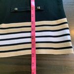 Ming Wang  Black Knit Jacket Medium 3/4 Sleeve Striped‎ Hem Metal Buttons Classic Photo 9