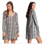 Roxy  April‎ Morning Long Sleeve V Neck Boho Pullover Mini Dress Size Medium NWT Photo 1