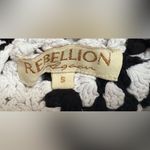 Rebellion Again Black and White Cropped Crochet Camisole Size Small EUC Photo 2