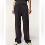 ZARA NWT 2 piece matching pants set charcoal gray zipper front collared top Photo 10