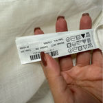 Massimo Dutti NWT Linen Blend White Asymmetric Midi Dress Strappy Size M/L Photo 5