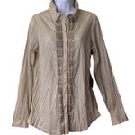 Lovestitch Shirt Button Up Embroidered Long Sleeve Wrinkled Effect Photo 10