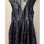 Free People NWT  Dance Til Dawn Illusion Black Sequin Mini Dress Photo 7