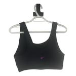 Nike Black Gradient Logo Swoosh Scoop Neck Sports Bra Size Large NWOT Photo 3