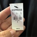 EXPRESS 🆕 Black Long Sleeve Elegant Design Wrap Flower Rouched Dress S🆕 Photo 14