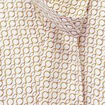 Mango MNG Collection Long Sleeve Asymmetrical Tie Blouse Chain Ring Print Size 6 Photo 4