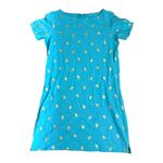 Boden Darcy Lemon Print Jersey Tee Shirt Dress Blue Size 8P Photo 1