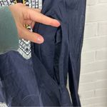 Tory Burch Navy Embroidered Fringe Detail 100% Cotton Tunic Size 8 Photo 12