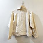 Madewell MWL Ribbed Funnel Neck Sweatshirt Size Medium Antique Cream Size XS Photo 5