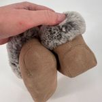 Hush Puppies Vintage 90s Leather Booties Moccasins Slippers Faux Fur Size 7 Photo 5
