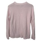 L.L.Bean Linen Cotton Blend Crew Neck Sweater Pink Size Medium Coastal Preppy Photo 6