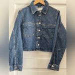 ZARA NWT  Limited Edition & Rare TRF Cropped Denim Jacket Women’s Size Large Photo 8